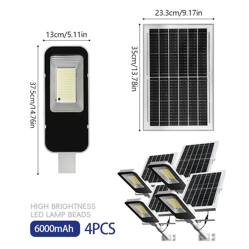 4 sets of waterproof solar outdoor lighting from dusk to dawn
