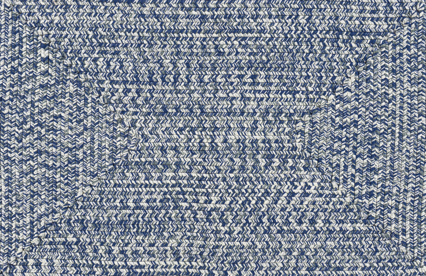 Blue Braided Faux Jute Outdoor Rug