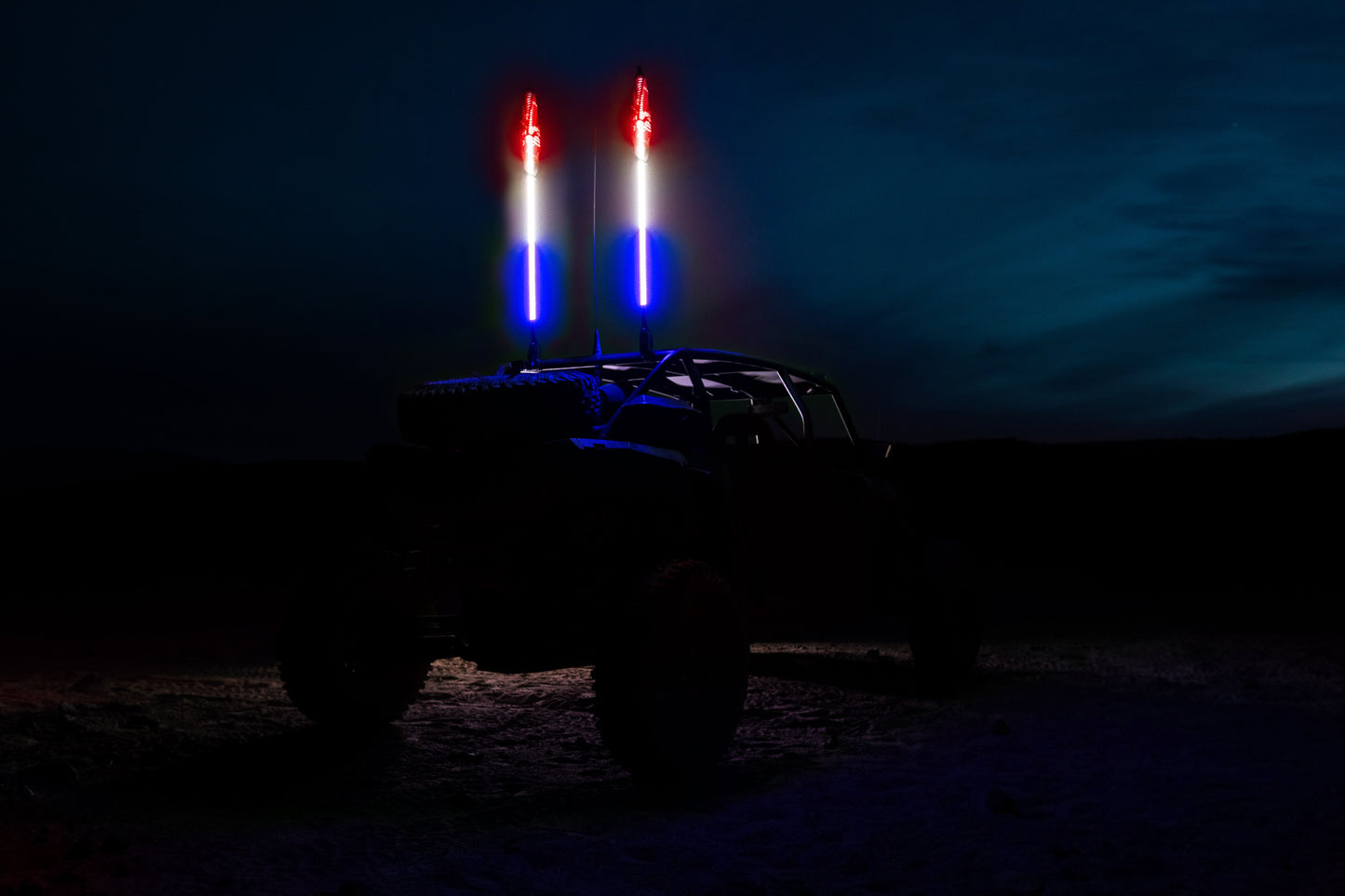 Hyper Color LED Whip – Red White Blue