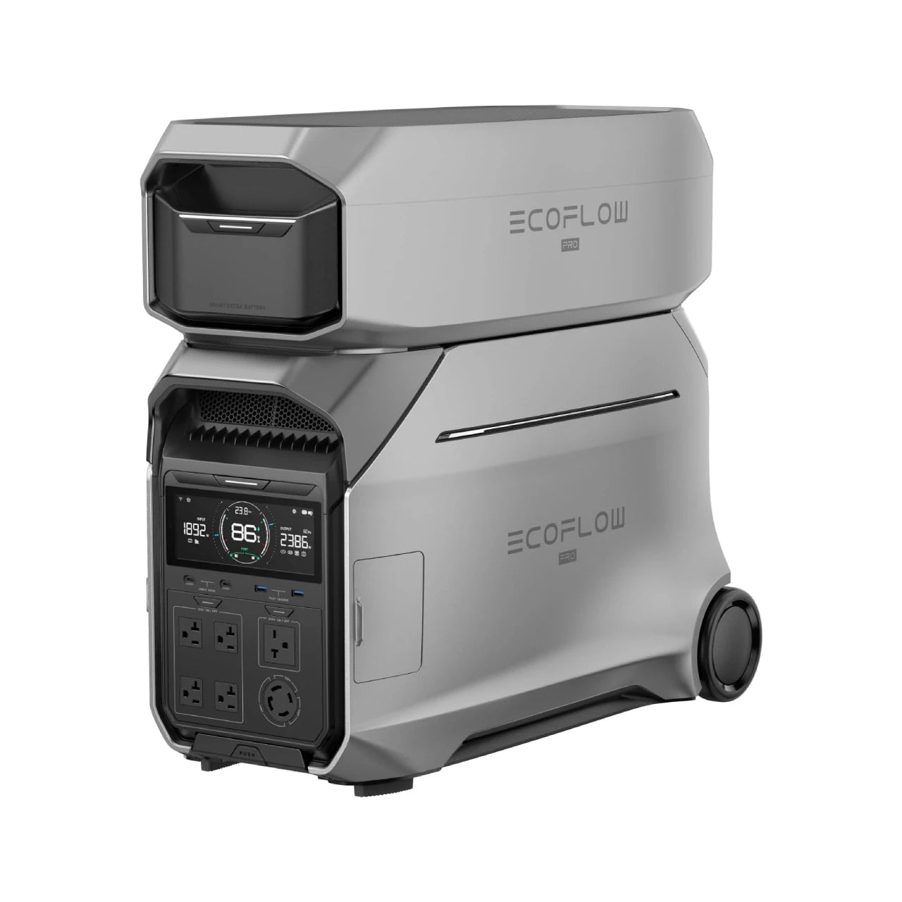 Portable Power Station, Expandable to 48kWh, 120/240V 4000W AC Output, Solar Generator