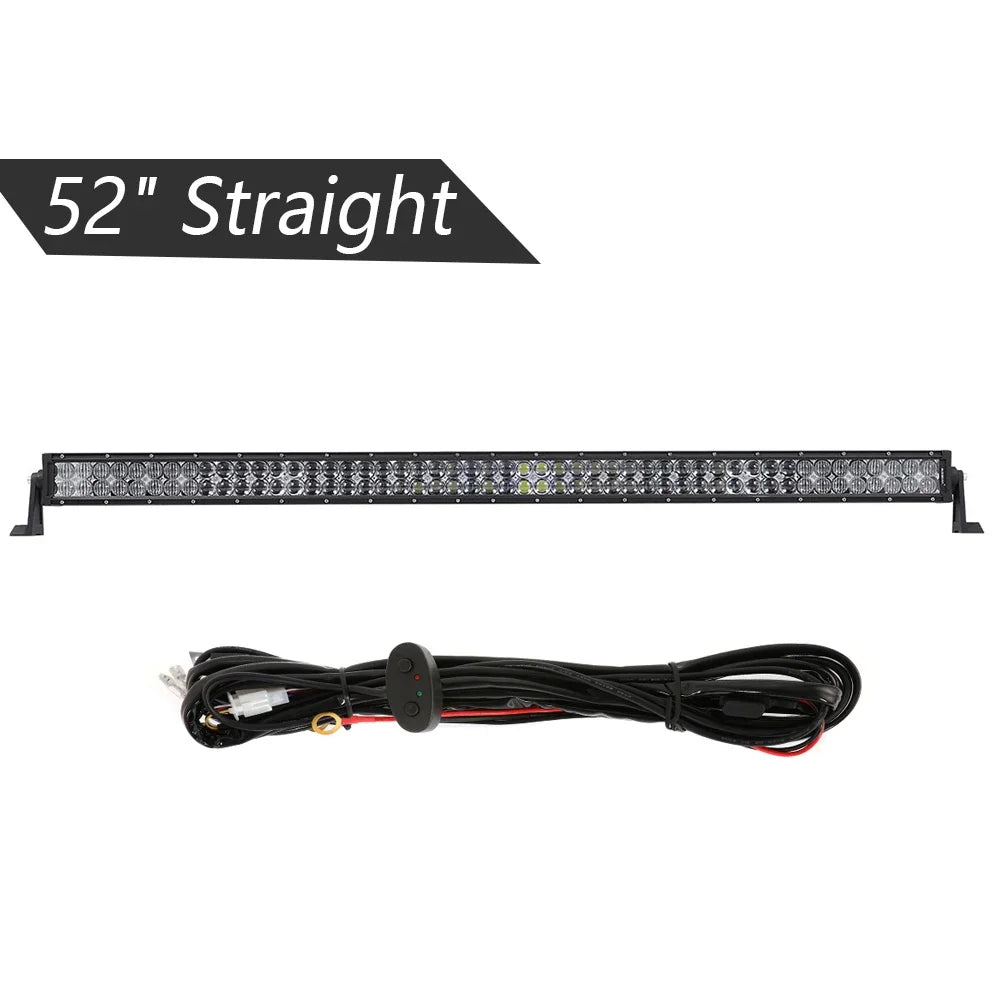 22 32 42 50 52inch Double Row LED Light Bar for SUV ATV Trucks Pickup