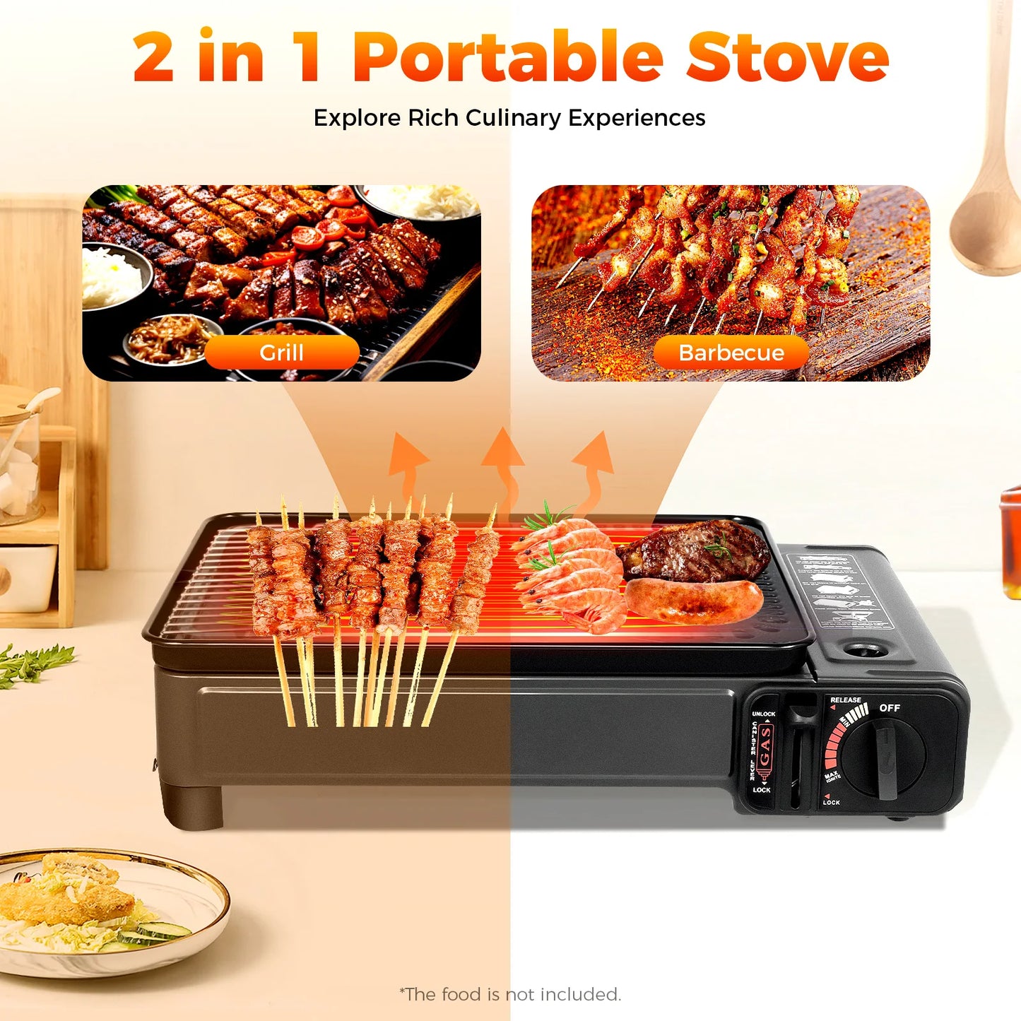Portable Camping Grill Gas Stove Butane Gas Stove For Camping