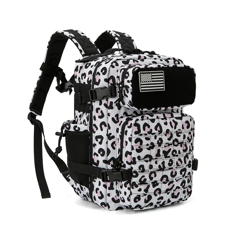 Durable Versatile Tactical Fishing Webbing Dual Side Bottle Pockets Outdoor Hiking Bag