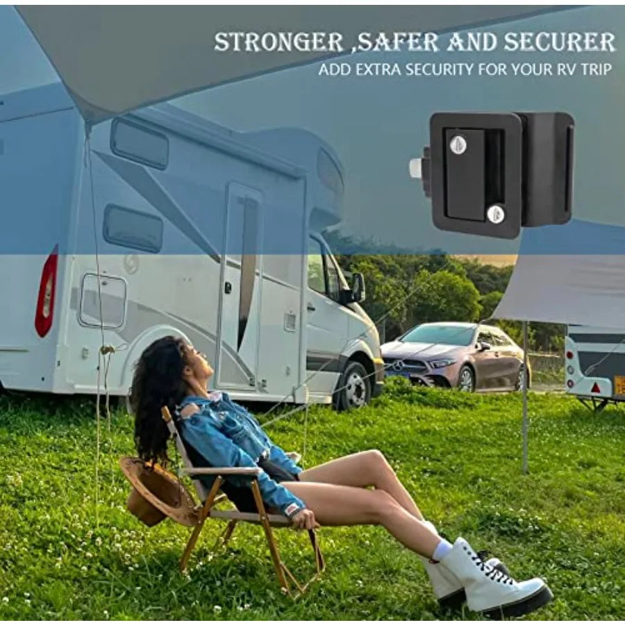 RV Camper 100% Metal Door Lock Replacement kit