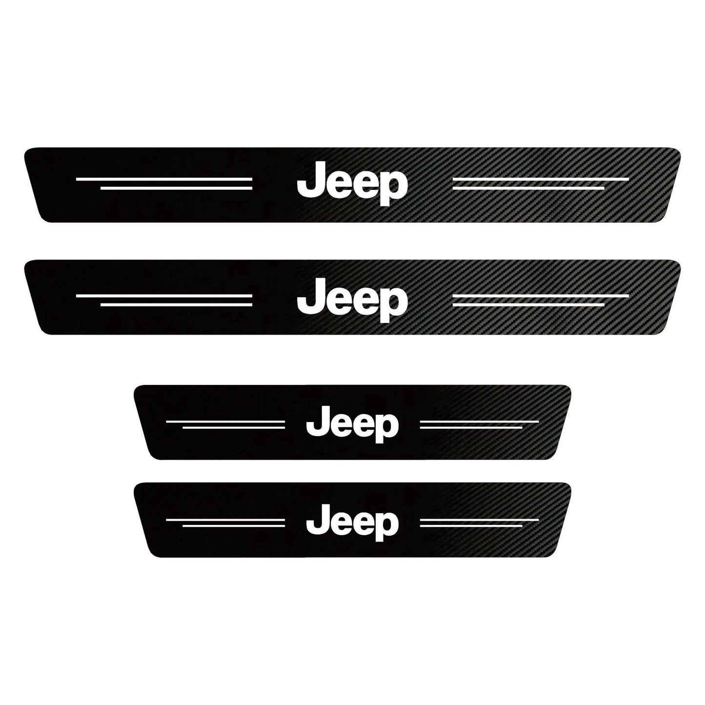 High-quality Carbon Fiber Car Door Sill Protector Sticker For Jeep