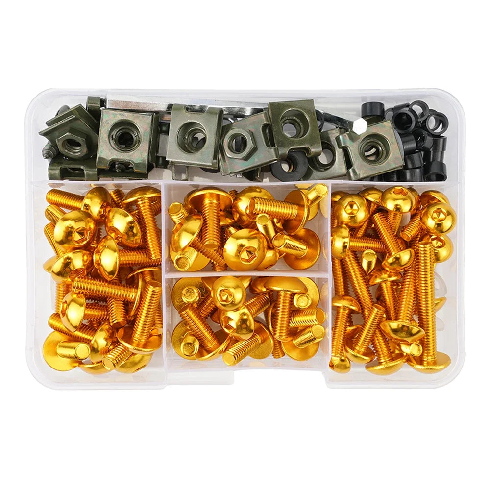 177PCS Motorcycle Fairing Protector Screws Nut Kit
