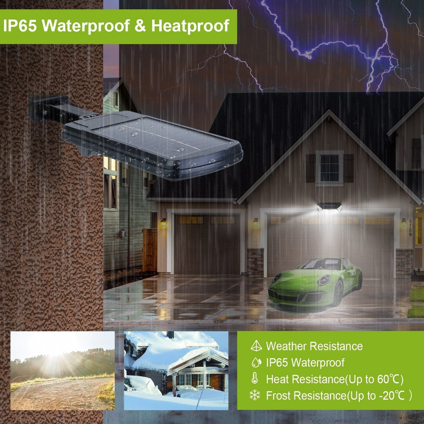 Solar Powered Wall Lights Outdoor 120LED Beads Motion Sensor Lamp IP65 Waterproof 3 Modes Sensor Light W/ Remote Control For Street Front Door Deck