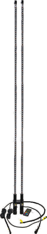 QuadBoss, QuadBoss 6 ft Clear Dual LED Whip with Remote Control – Powersports LED Lighted Whip