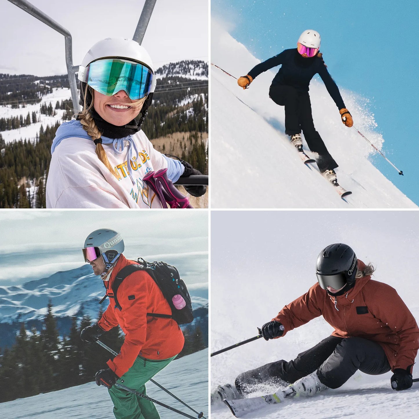 Frameless Anti-fog Ski Goggles with UV400 Protection for Men & Women