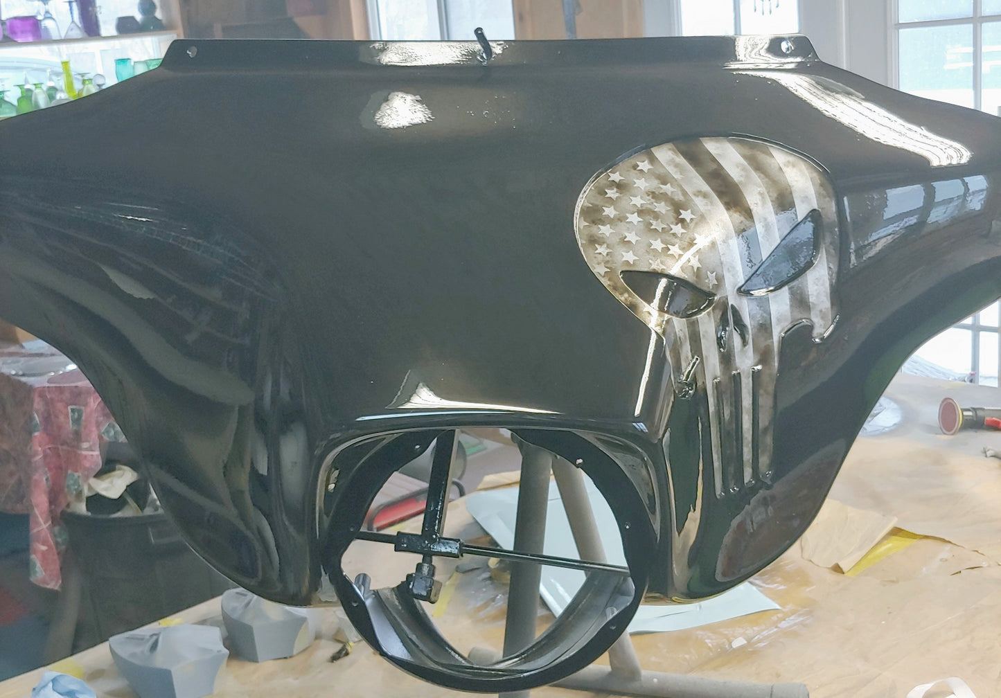 Harley davidson reccesed Punisher fairing batwing
