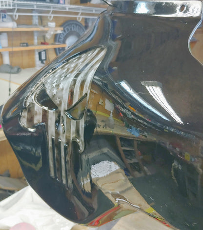 Harley davidson reccesed Punisher fairing batwing