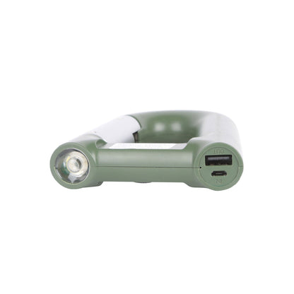 2200mAh Power Bank w/Emergency Flashlight Compass Carabiner-Shaped Hiking Camping Use