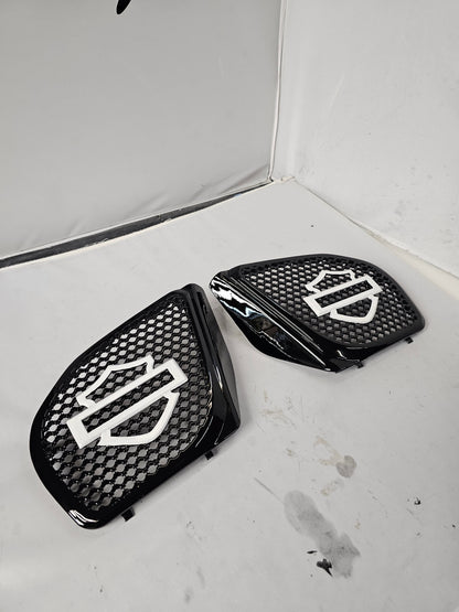 98 to 2024+ Road Glide 3D shield speakers grill covers set