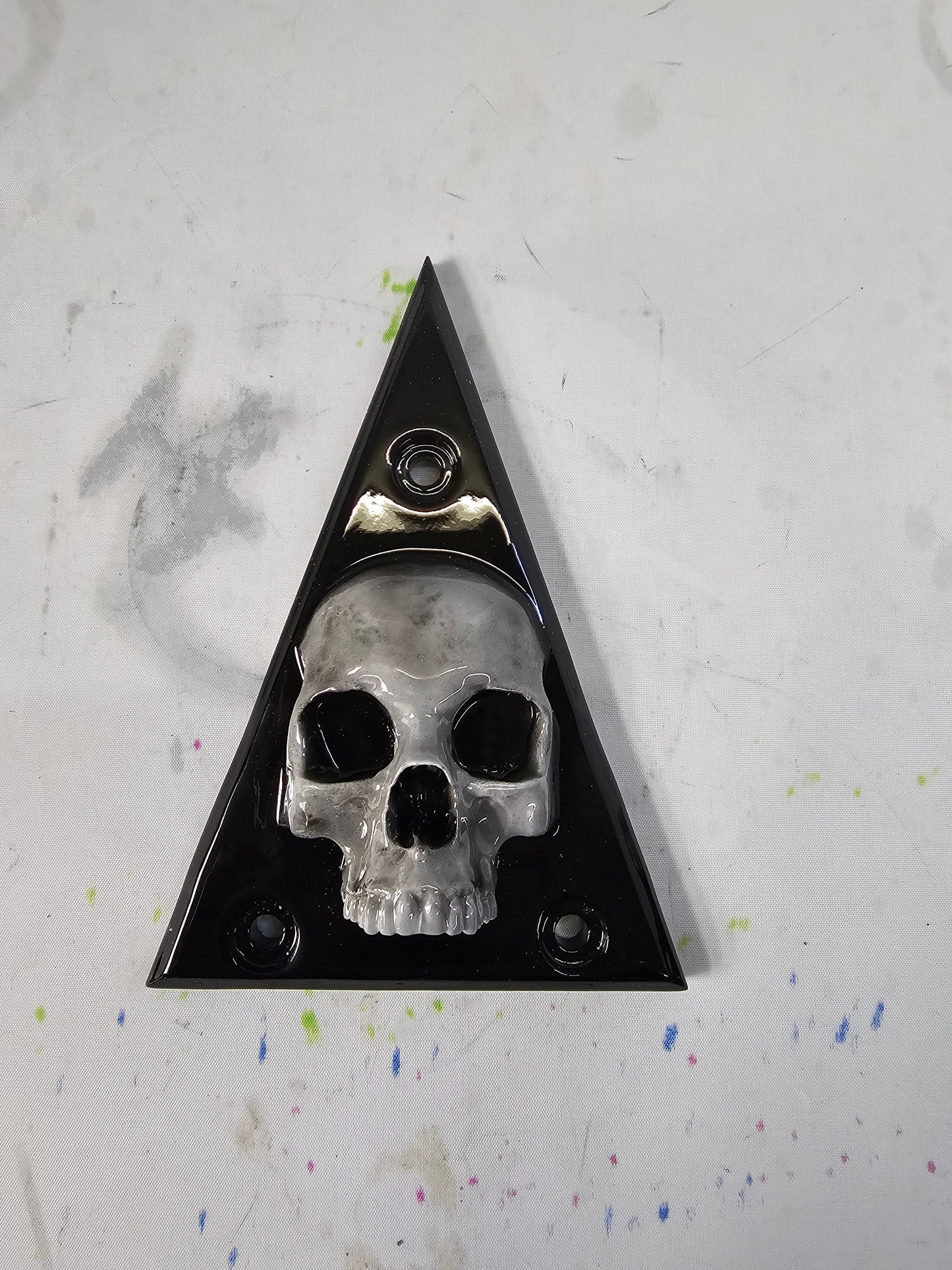 Backrest plate (Souixxcide choppers) 3D ancient skull