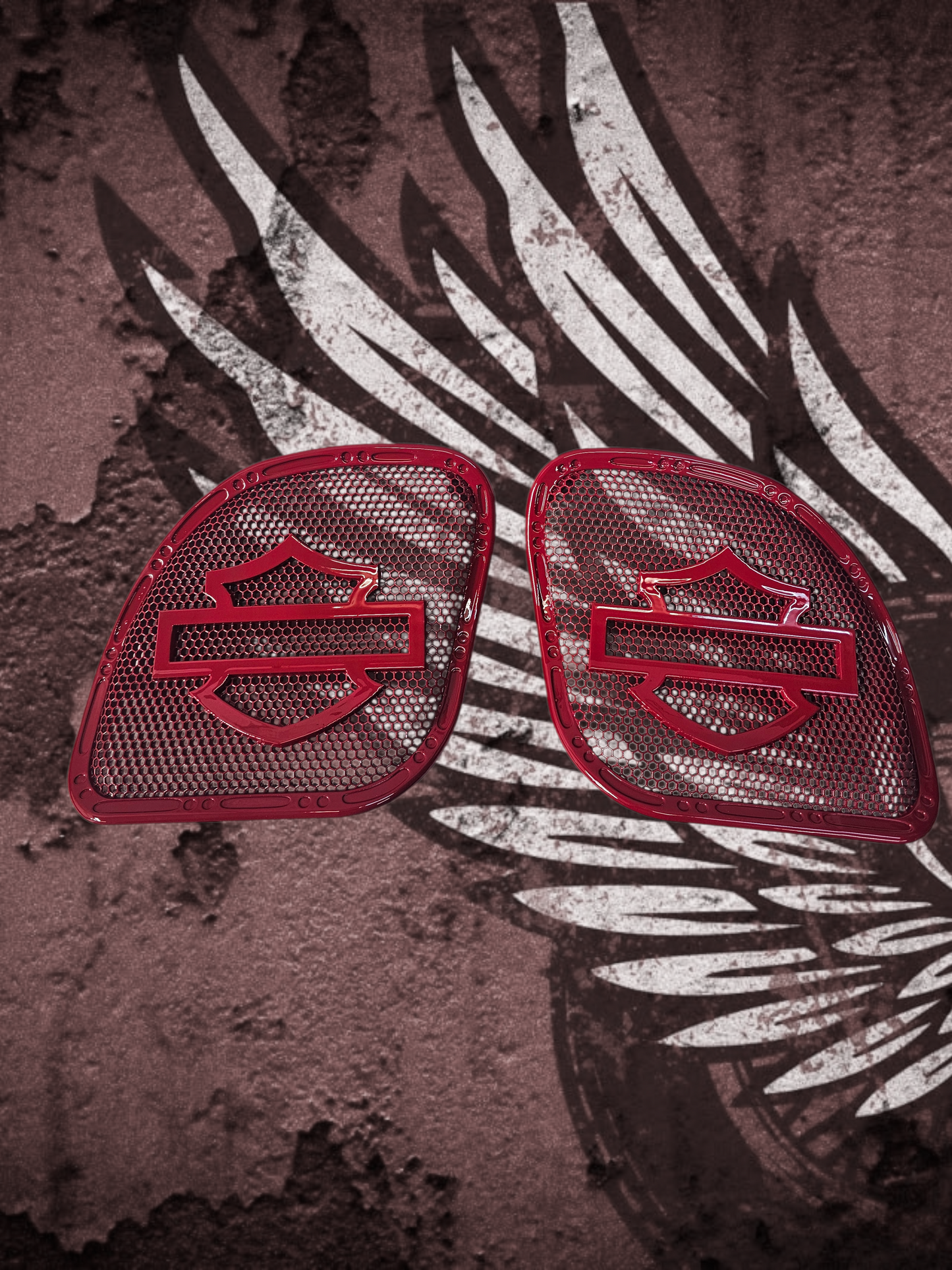 98 to 2024+ Road Glide 3D shield speakers grill covers set
