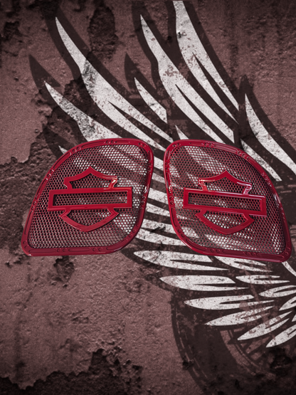 98 to 2024+ Road Glide 3D shield speakers grill covers set