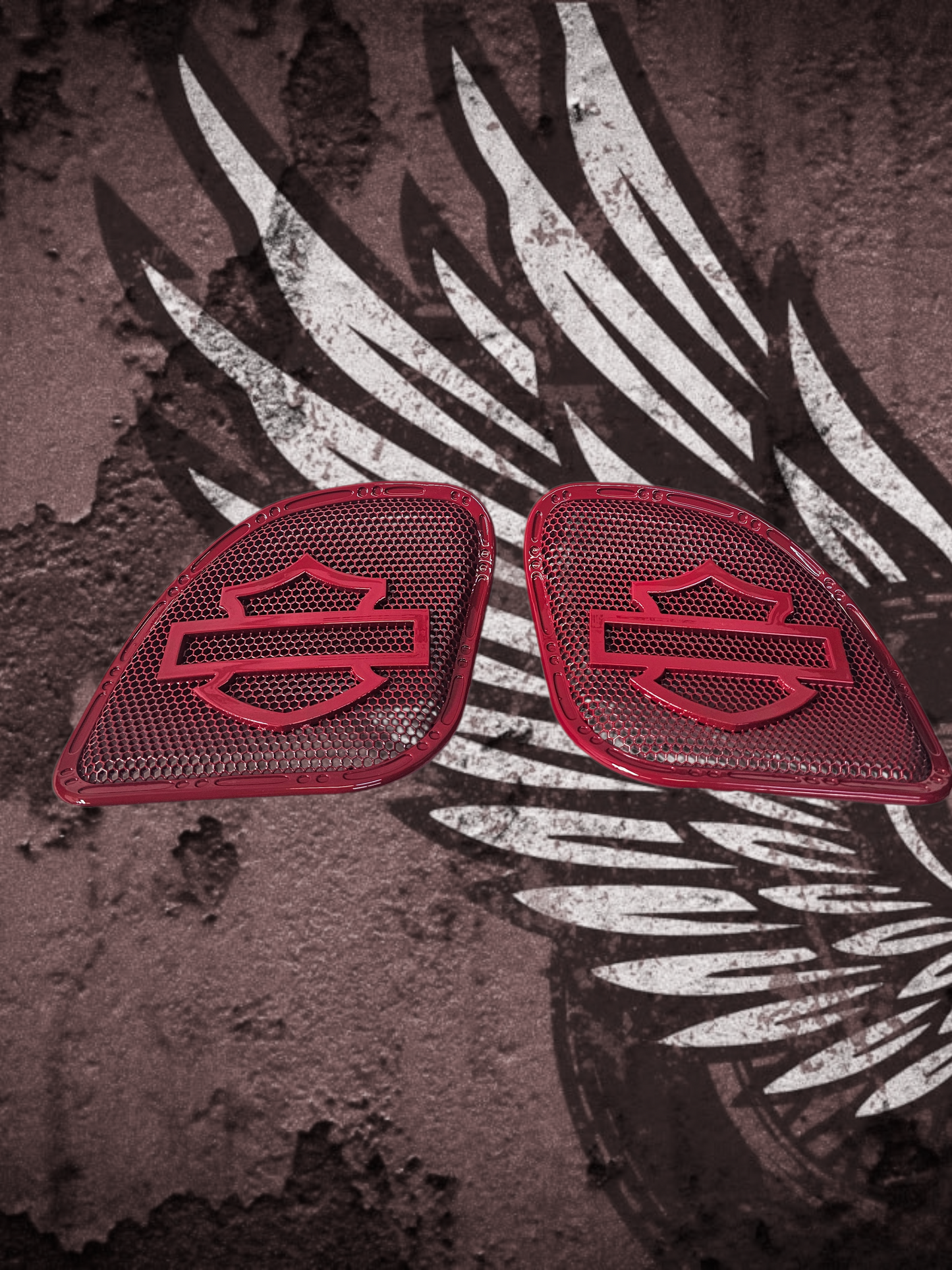 98 to 2024+ Road Glide 3D shield speakers grill covers set