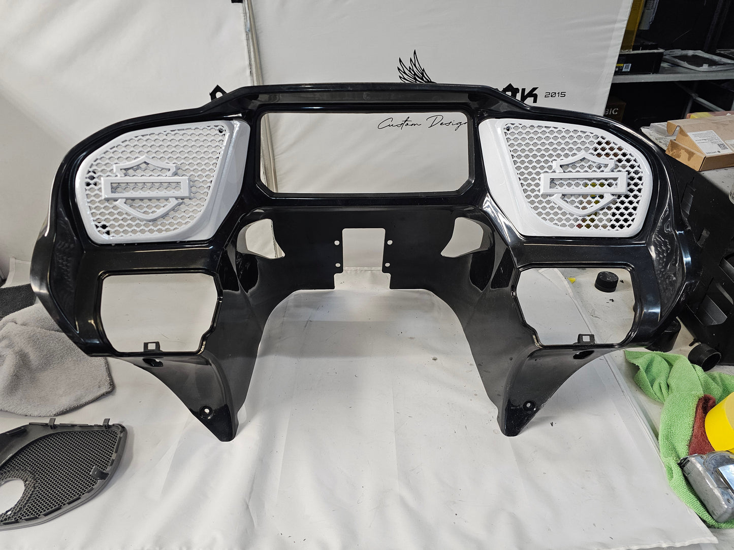 98 to 2024+ Road Glide 3D shield speakers grill covers set