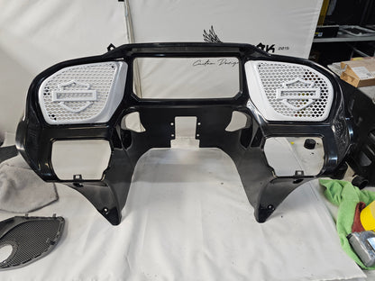98 to 2024+ Road Glide 3D shield speakers grill covers set