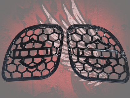 98 to 2024+ Road Glide 3D shield speakers grill covers set