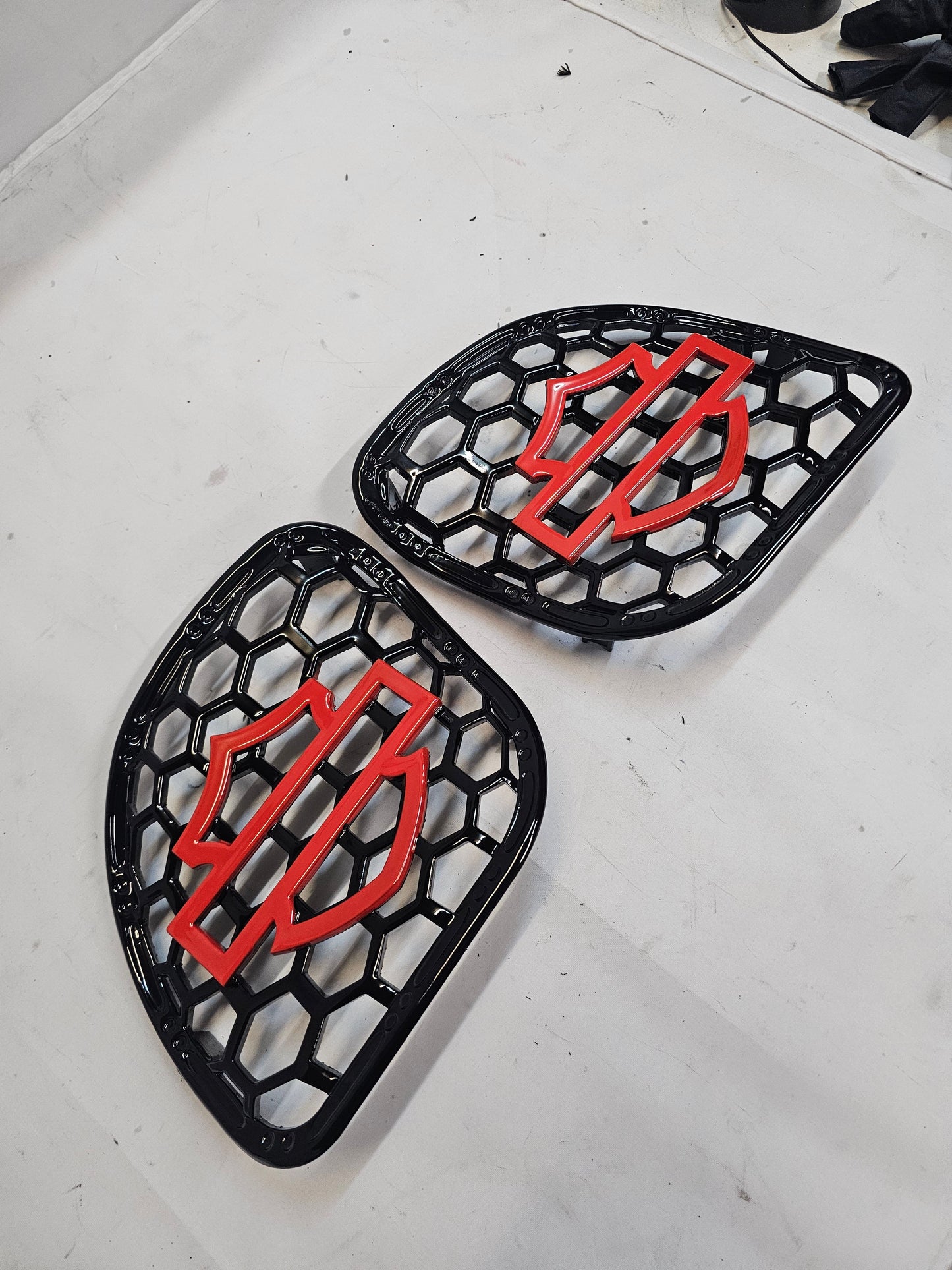 98 to 2024+ Road Glide 3D shield speakers grill covers set