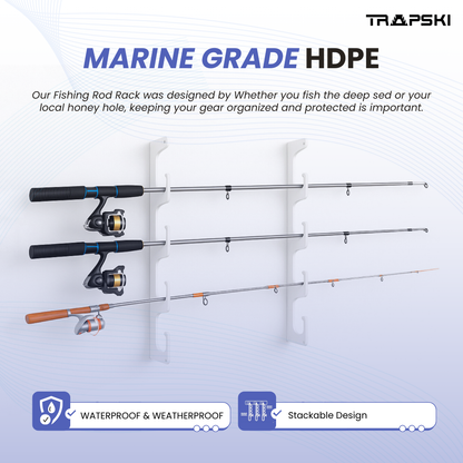 Made in the USA Fishing Rod Rack | Wall or Ceiling Mounted