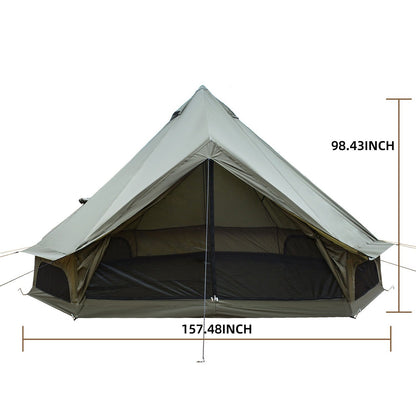 Oxford Bell Tent 13.1FT with Stove Jack for Family Camping
