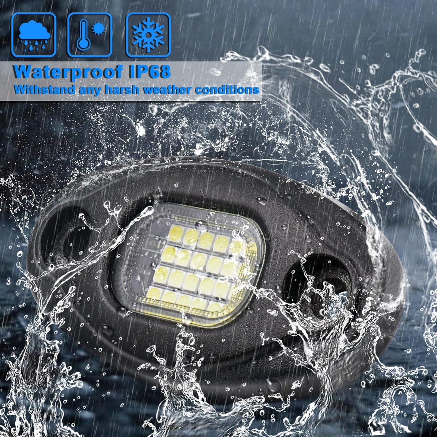Platinum PURE WHITE 24 LED HIGH-INTENSITY ROCK LIGHTS 24 piece set
