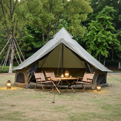 Oxford Bell Tent 13.1FT with Stove Jack for Family Camping