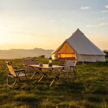 Oxford Bell Tent 13.1FT with Stove Jack for Family Camping