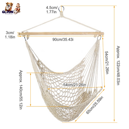 GBruno Hammock Chair Hanging Rope Seat