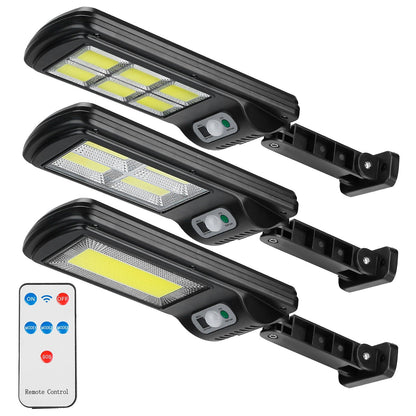 Solar Powered Wall Lights Outdoor 120LED Beads Motion Sensor Lamp IP65 Waterproof 3 Modes Sensor Light W/ Remote Control For Street Front Door Deck