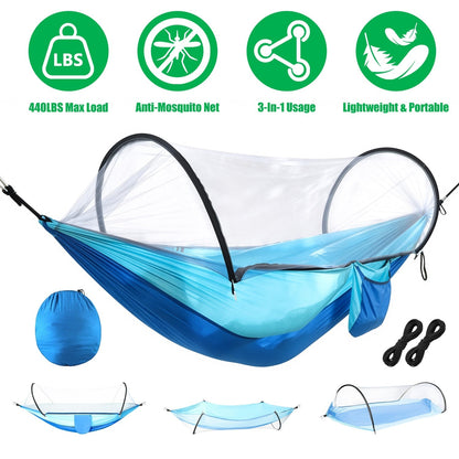 Camping Hammock with Mosquito Net 3-in-1 Portable 440lbs