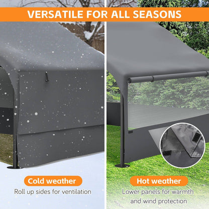 Extra Large Outdoor Dog House Tent 4x4x3ft with Mesh Windows