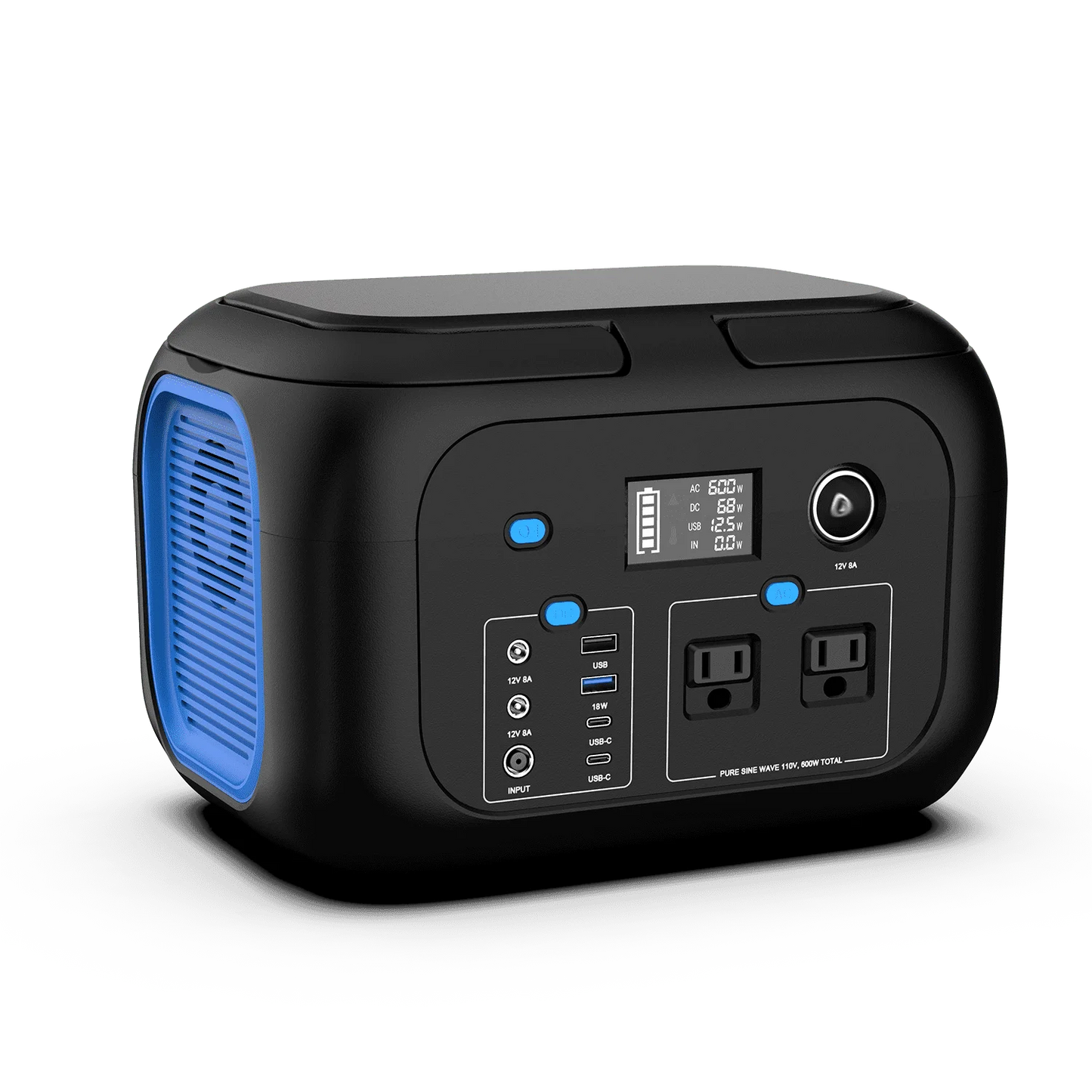 Portable Power Station 600W 296Wh/AC Outlet Solar Generator