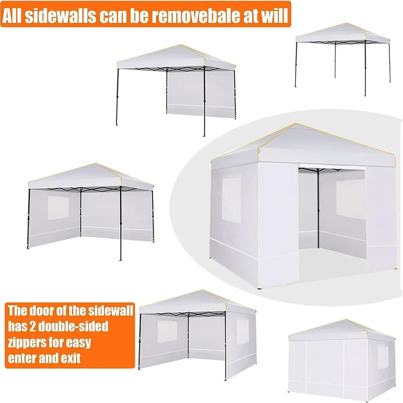 10x10FT Pop Up Canopy Tent with Sidewalls and Roll-up Ventilated Windows with Mosquito net, Outdoor Instant Gazebo