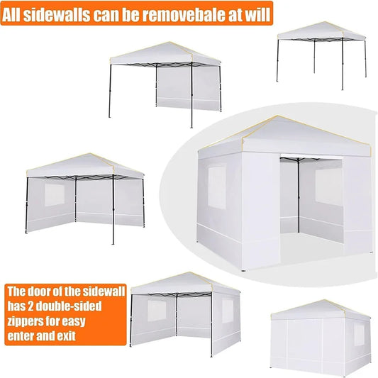 10x10FT Pop Up Canopy Tent with Sidewalls and Roll-up Ventilated Windows with Mosquito net, Outdoor Instant Gazebo