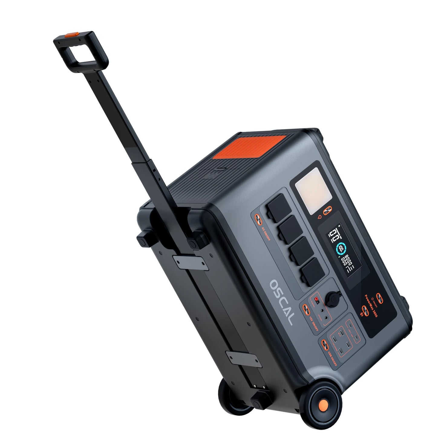 Portable Power Station PowerMax 3600, Solar Generator for Home Use, Fast Charge 1.2H，3000W Output, For RV