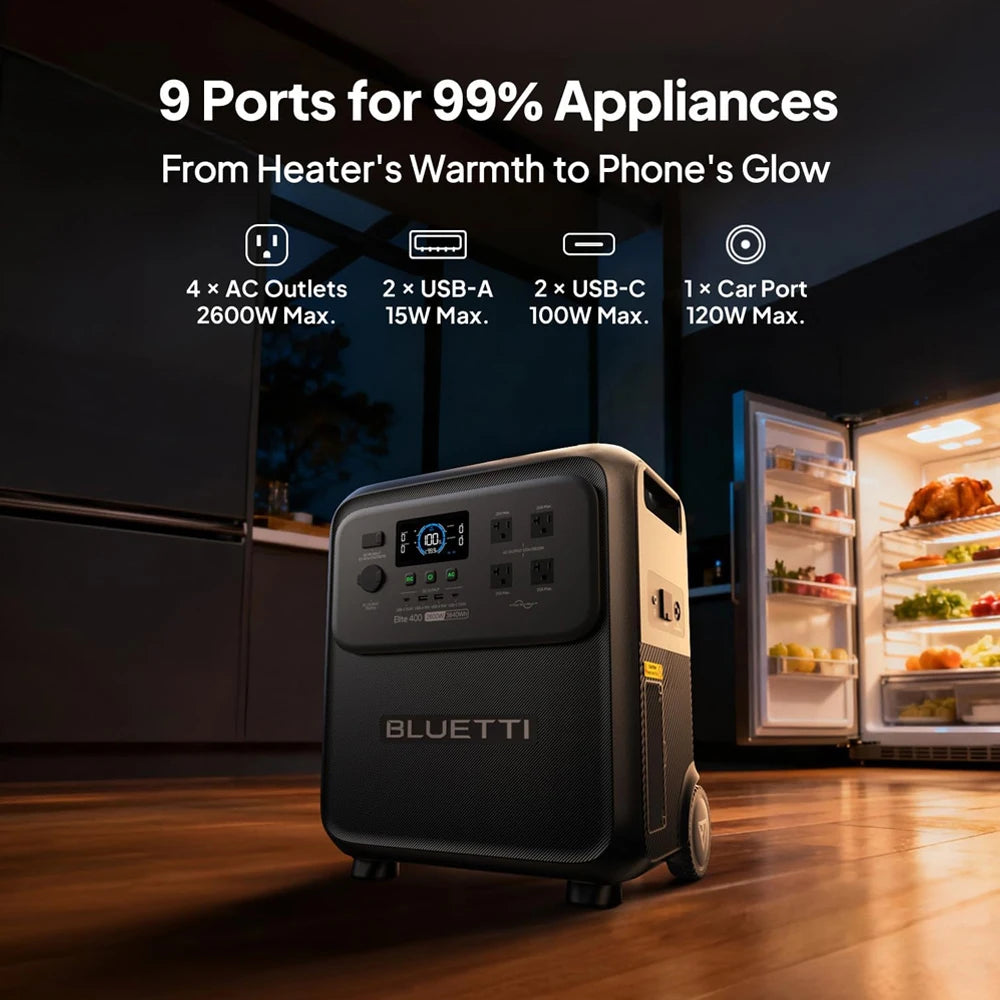 Elite 400 3840Wh Solar Generator with 200W/350W Solar Panels Kit High Capacity Portable Power Station