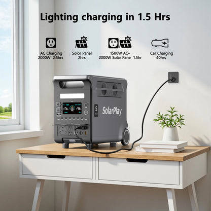 solar power Portable Power Station  Outdoor Generator With Foldable solar panels