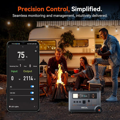 Portable Power Station PowerMax 3600, Solar Generator for Home Use, Fast Charge 1.2H，3000W Output, For RV