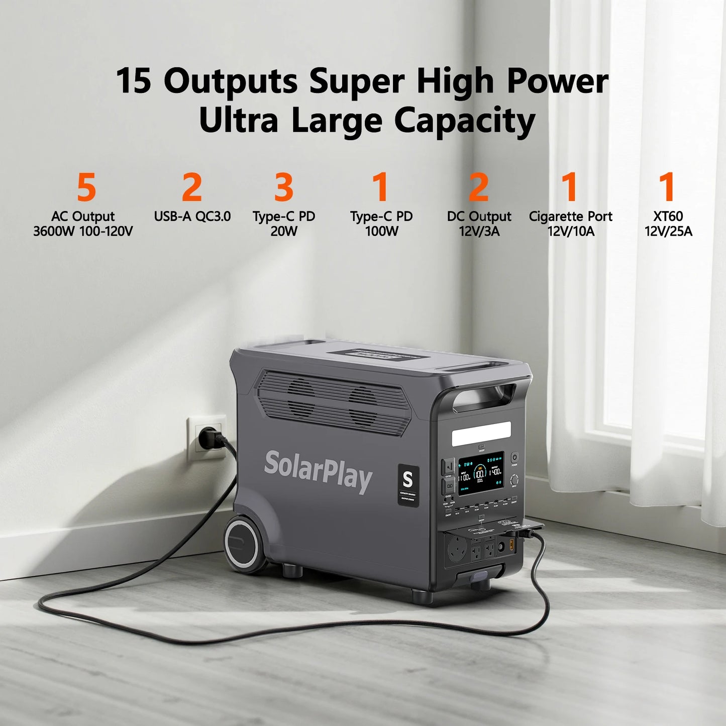 solar power Portable Power Station  Outdoor Generator With Foldable solar panels