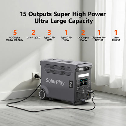 solar power Portable Power Station  Outdoor Generator With Foldable solar panels