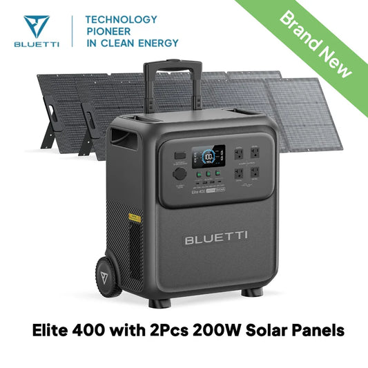 Elite 400 3840Wh Solar Generator with 200W/350W Solar Panels Kit High Capacity Portable Power Station