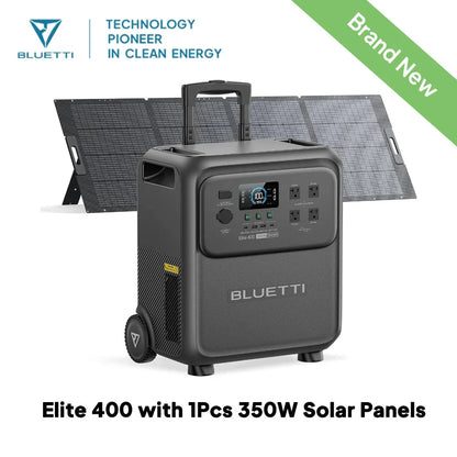 Elite 400 3840Wh Solar Generator with 200W/350W Solar Panels Kit High Capacity Portable Power Station