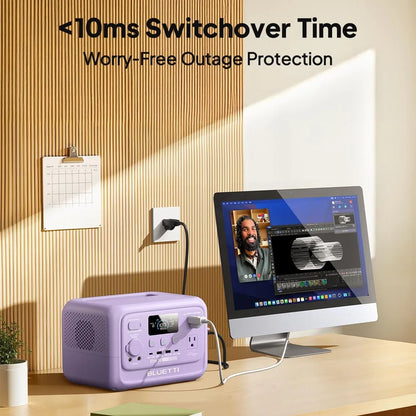 288Wh 600W Portable Power Station Lightweight Fast Charging Solar Generator