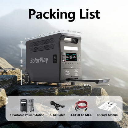 solar power Portable Power Station  Outdoor Generator With Foldable solar panels