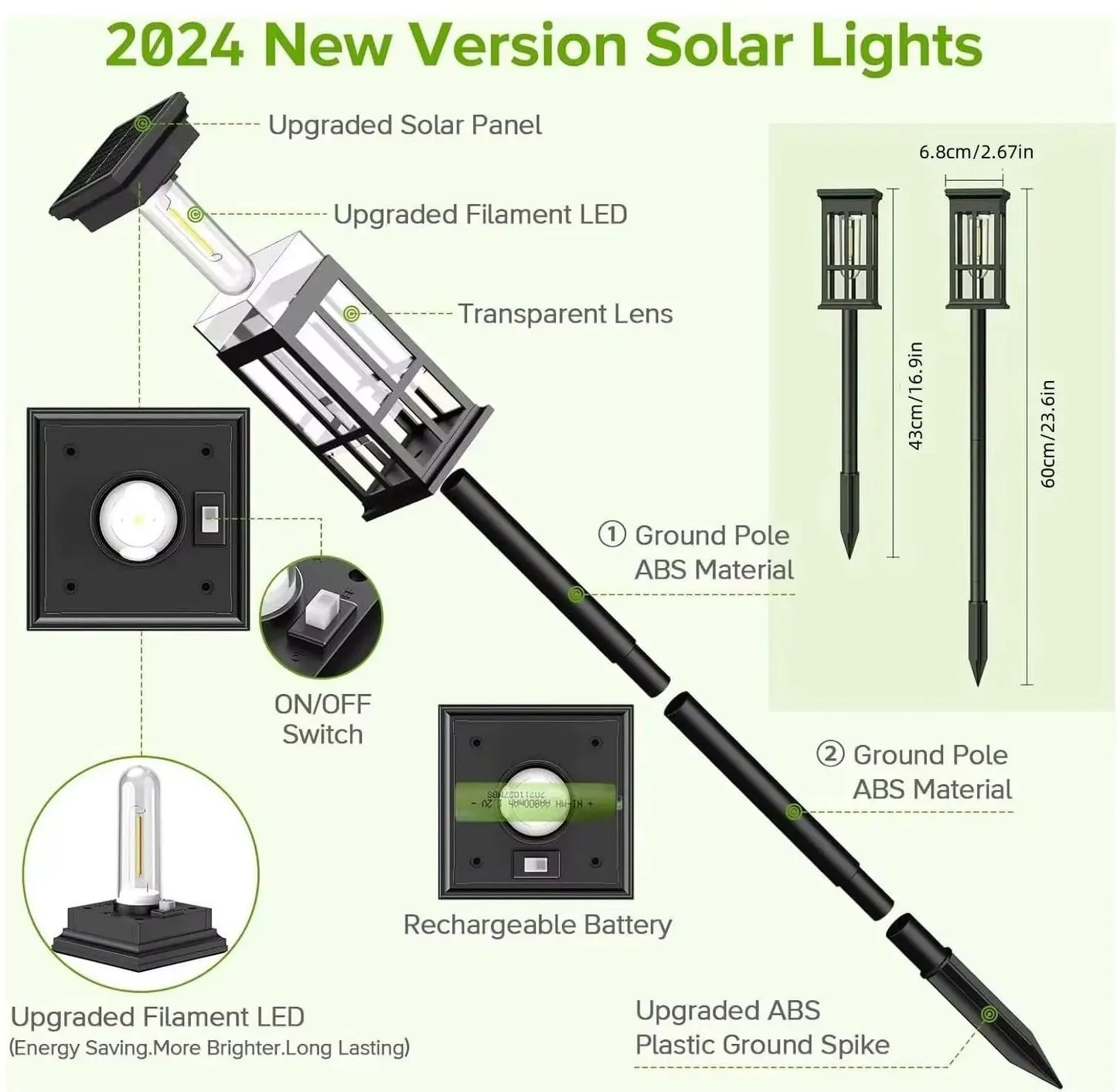 Solar Pathway Outdoor Solar Lamp Waterproof Landscape Lighting