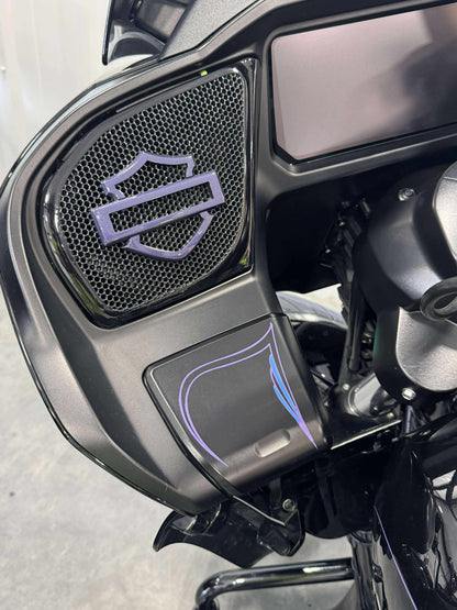 98 to 2024+ Road Glide 3D shield speakers grill covers set