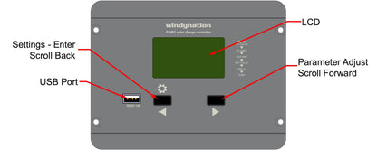 30-Amp Flush Mount LCD PWM Solar Charge Controller with Wireless Connectivity